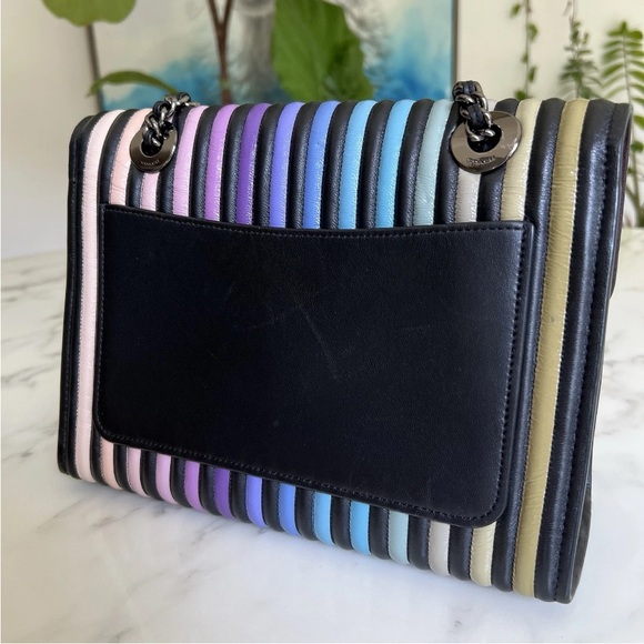 Coach Parker with Ombré Quilting Leather Shoulder Crossbody GOOD USED CONDITION - Picture 4 of 16